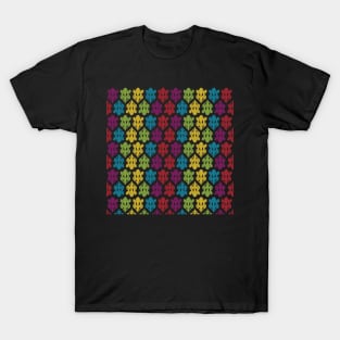 Technicolor Elephants Pattern T-Shirt